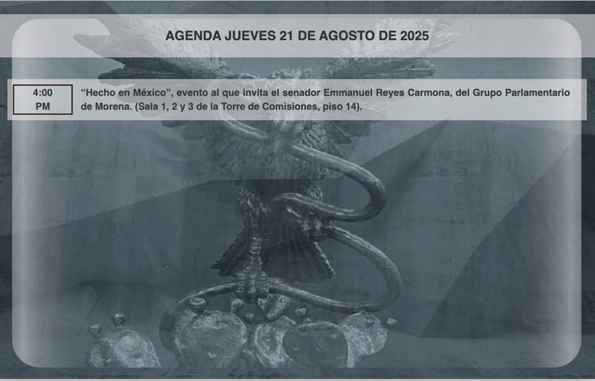 Consulta la agenda de #HoyEnElSenado.