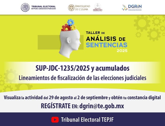 Te invitamos a ver el Taller de Análisis de Sentencias, realizado en Colima.